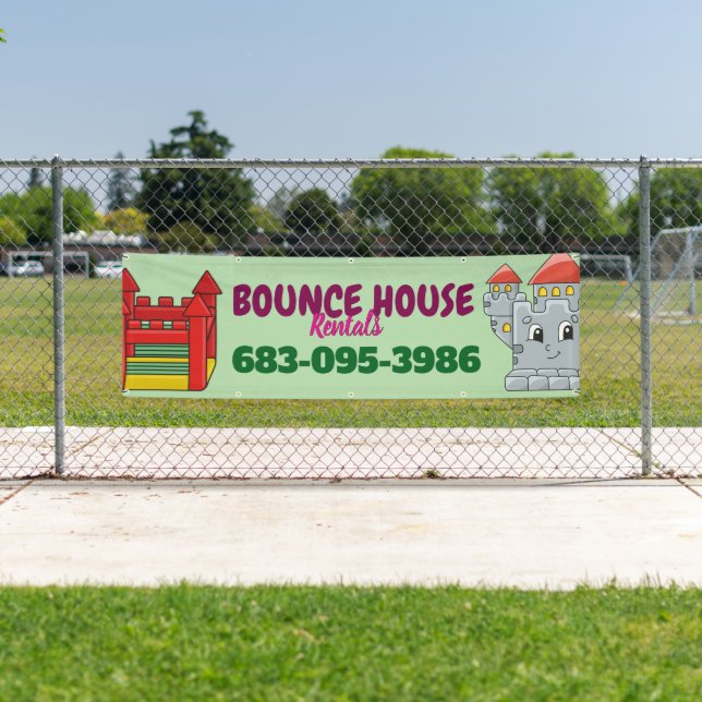 Bounce House Rental Custom Banner (Insitu)