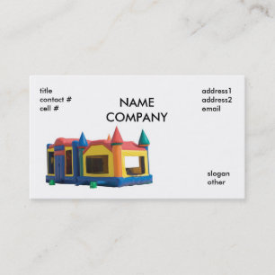 bounce house rental, NAMECOMPANY, titlecontact ... Business Card