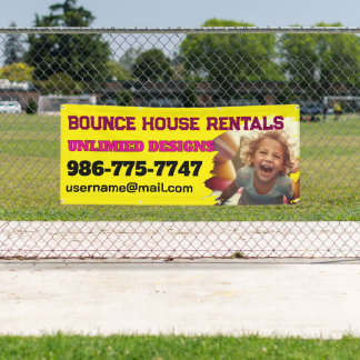 Bounce House Rentals Custom Banner