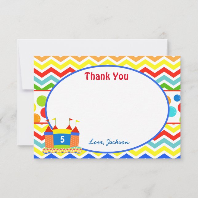 Bounce House Thank You Cards (Front)