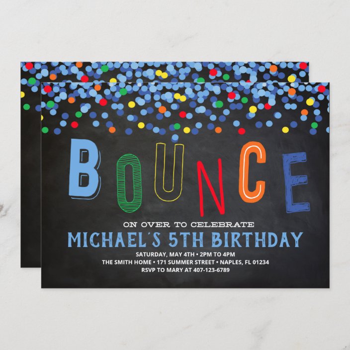 Bounce Invitation, Bounce House Party Invitation