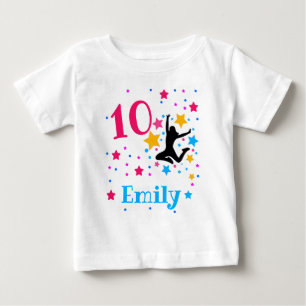 Bounce Jump Trampoline Birthday Girl Party   Baby T-Shirt