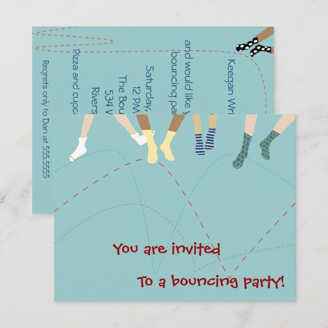 Bounce Party Invitation (Front/Back)