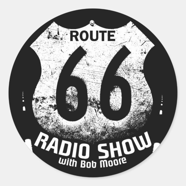 Bounce Radio Route 66 Round Sticker (Front)