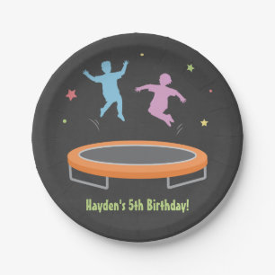 Bounce Trampoline Kids Birthday Party Supplies Paper Plate