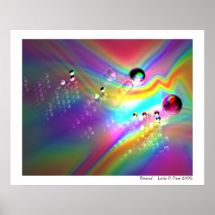 Bouncing Balls Abstract Poster