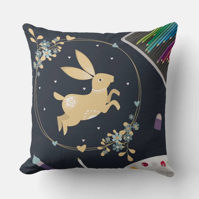 Bouncing Bunny Pikkow Cushion (Front)
