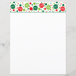 Bouncing Dots Christmas Letterhead
