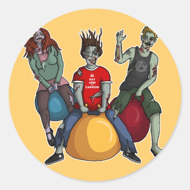 Bouncing Zombies, stickers (Front)