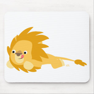 Bouncy Cartoon Lion mousepad