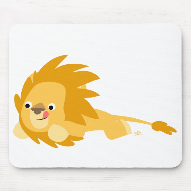 Bouncy Cartoon Lion mousepad (Front)