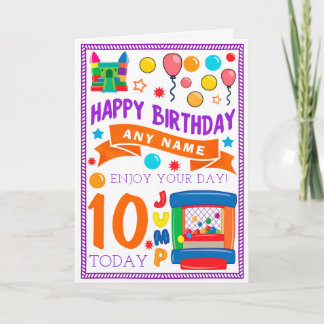 Bouncy Castle Personalised Birthday Card