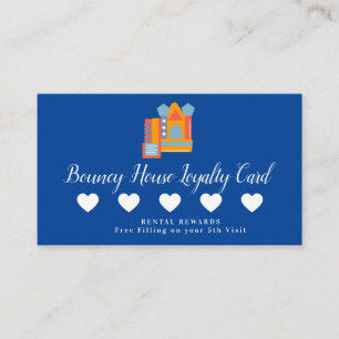 Bouncy House Jump Hearts Loyalty Business Card