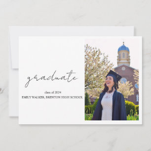 Bouncy Script Graduation Invitation