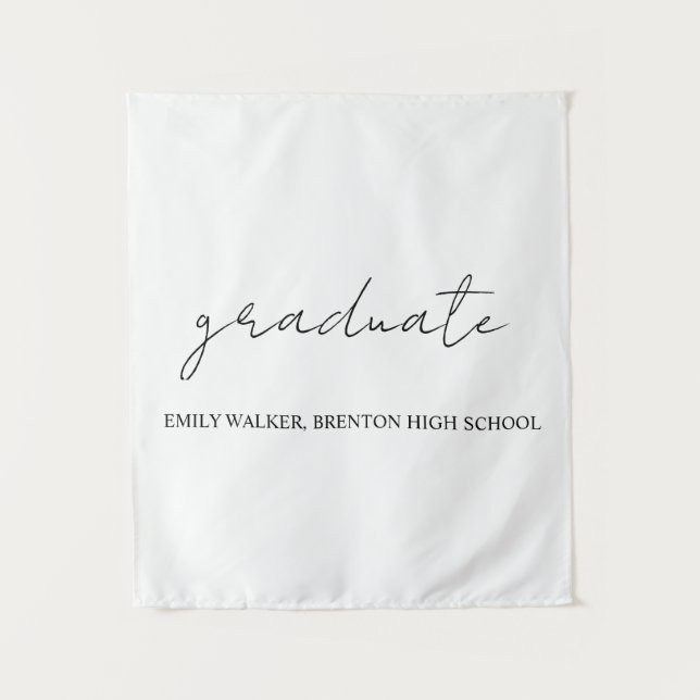 Bouncy Script Graduation  Tapestry (Front)