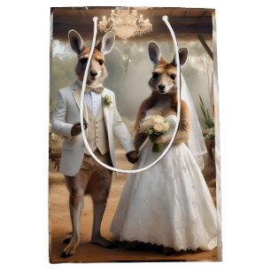 "Bound by Love: A Roo-mantic Hop Down the Aisle" Medium Gift Bag
