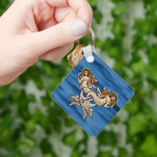 Bound Mermaids - Nautical Design for Ocean Lovers Key Ring