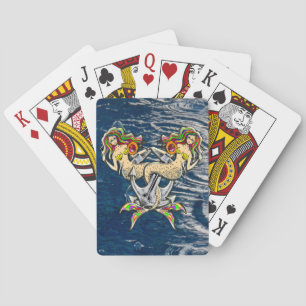 Bound Mermaids - Nautical Design for Ocean Lovers Playing Cards