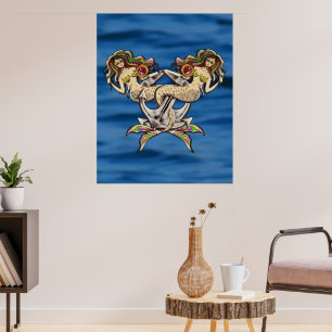 Bound Mermaids - Nautical Design for Ocean Lovers Poster