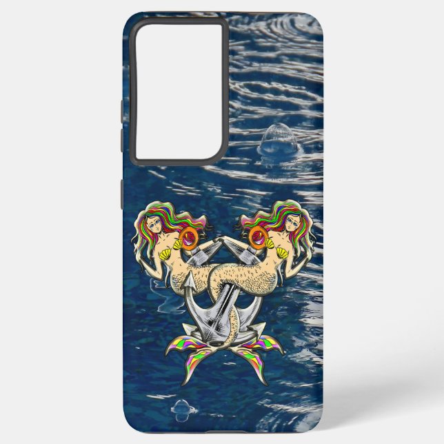 Bound Mermaids - Nautical Design for Ocean Lovers Samsung Galaxy S21 Ultra Case (Back)