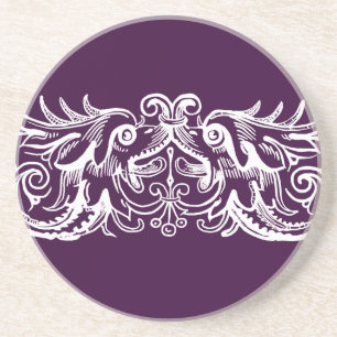 Bound Monsters White Print Coaster