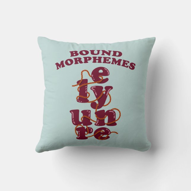 Bound Morphemes Phonics Teaching English Cushion (Back)