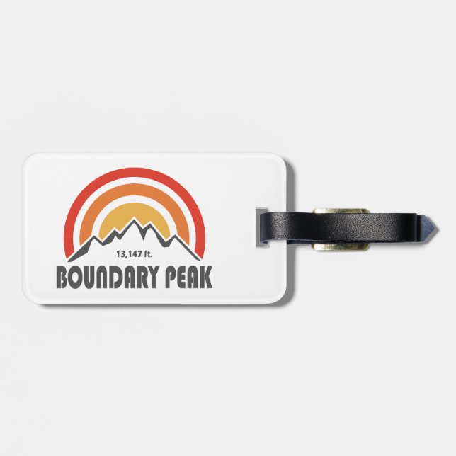 Boundary Peak Nevada Luggage Tag (Back Horizontal)