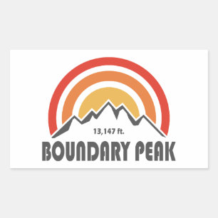 Boundary Peak Nevada Rectangular Sticker