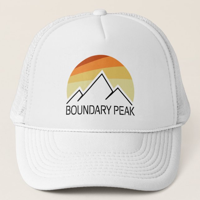Boundary Peak Nevada Retro Trucker Hat (Front)