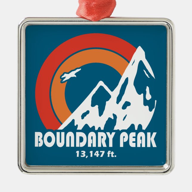 Boundary Peak Nevada Sun Eagle Metal Ornament (Front)