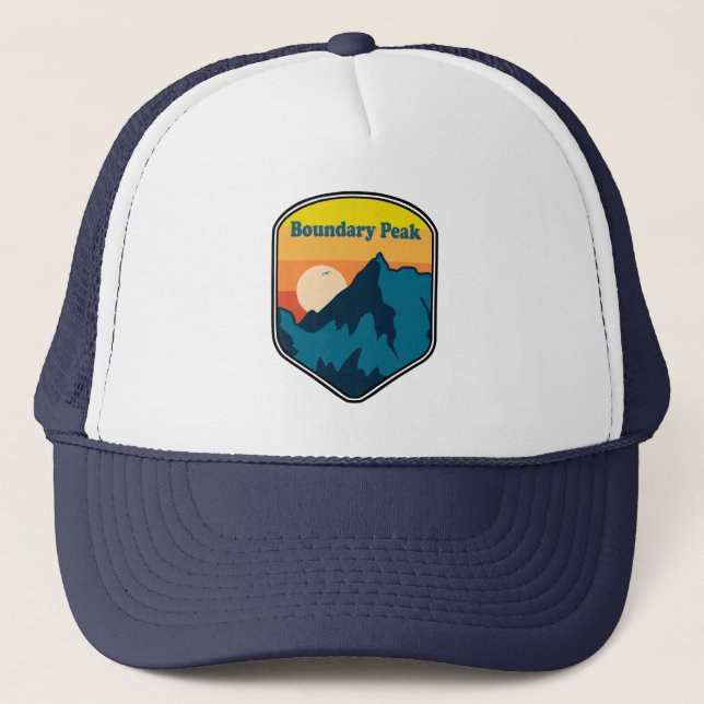 Boundary Peak Nevada Sunrise Trucker Hat (Front)