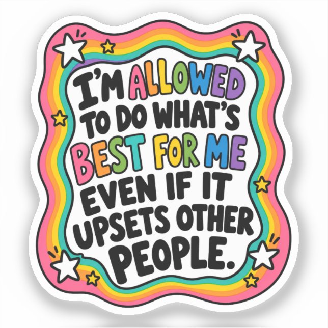 Boundary Setting Mental Health Affirmation | Self (Front)
