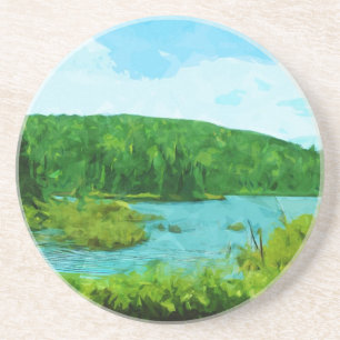 Boundary Waters Canoe Area Minnesota Abstract Coaster