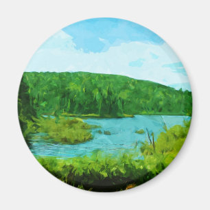 Boundary Waters Canoe Area Minnesota Abstract Magnet