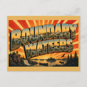 Boundary Waters Canoe Area MN Vintage Travel Art Postcard