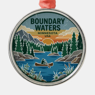 Boundary Waters Canoe Area Wilderness Minnesota Metal Ornament