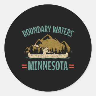 Boundary Waters Canoe Minnesota Classic Round Sticker