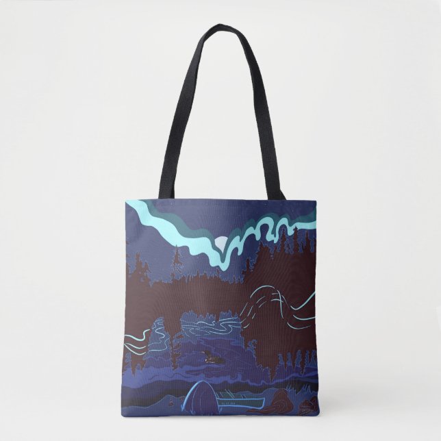 Boundary Waters Loon Campsite Tote Bag (Front)