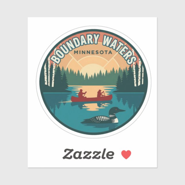 Boundary Waters Minnesota Travel Decal Sticker (Sheet)