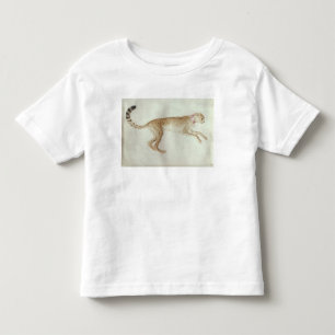 Bounding cheetah with a red collar toddler T-Shirt