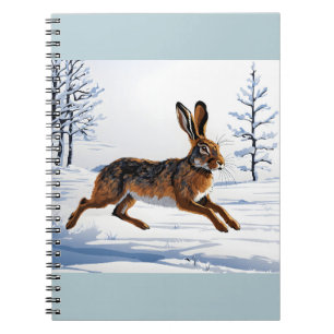 Boundless Hare Freedom in Snow Notebook