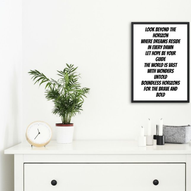 Boundless Horizons inspirational mini poem Poster (Creator Uploaded)