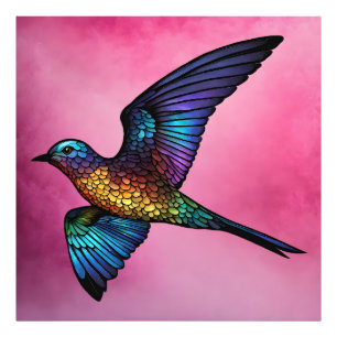 Boundless Wanderer: Multicoloured Swift Bird Photo Print