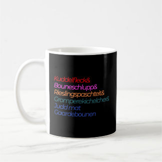 Bouneschlupp Luxembourger Iconic Food Luxembourg F Coffee Mug