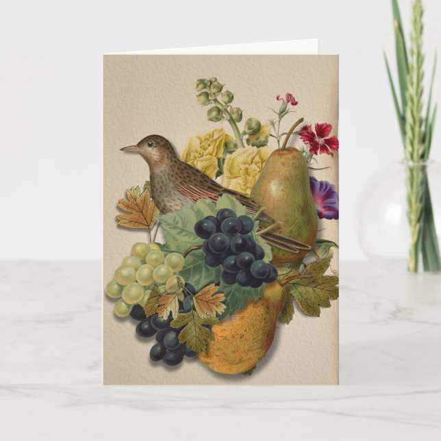Bountiful and Colourful Fruit Folded Greeting Card (Front)
