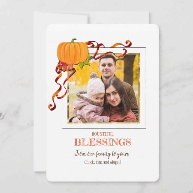 Bountiful Blessings Photo Card (Front)