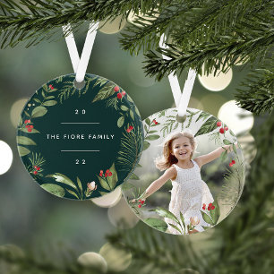Bountiful Botanical Personalised Photo Ornament