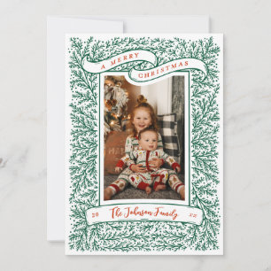Bountiful Branches Red and Green Christmas Photo Holiday Card