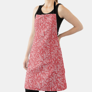 Bountiful Branches Red and White Juniper Christmas Apron