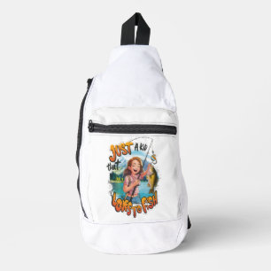 Bountiful Catch: Young Girl With Fish and Fishing Sling Bag